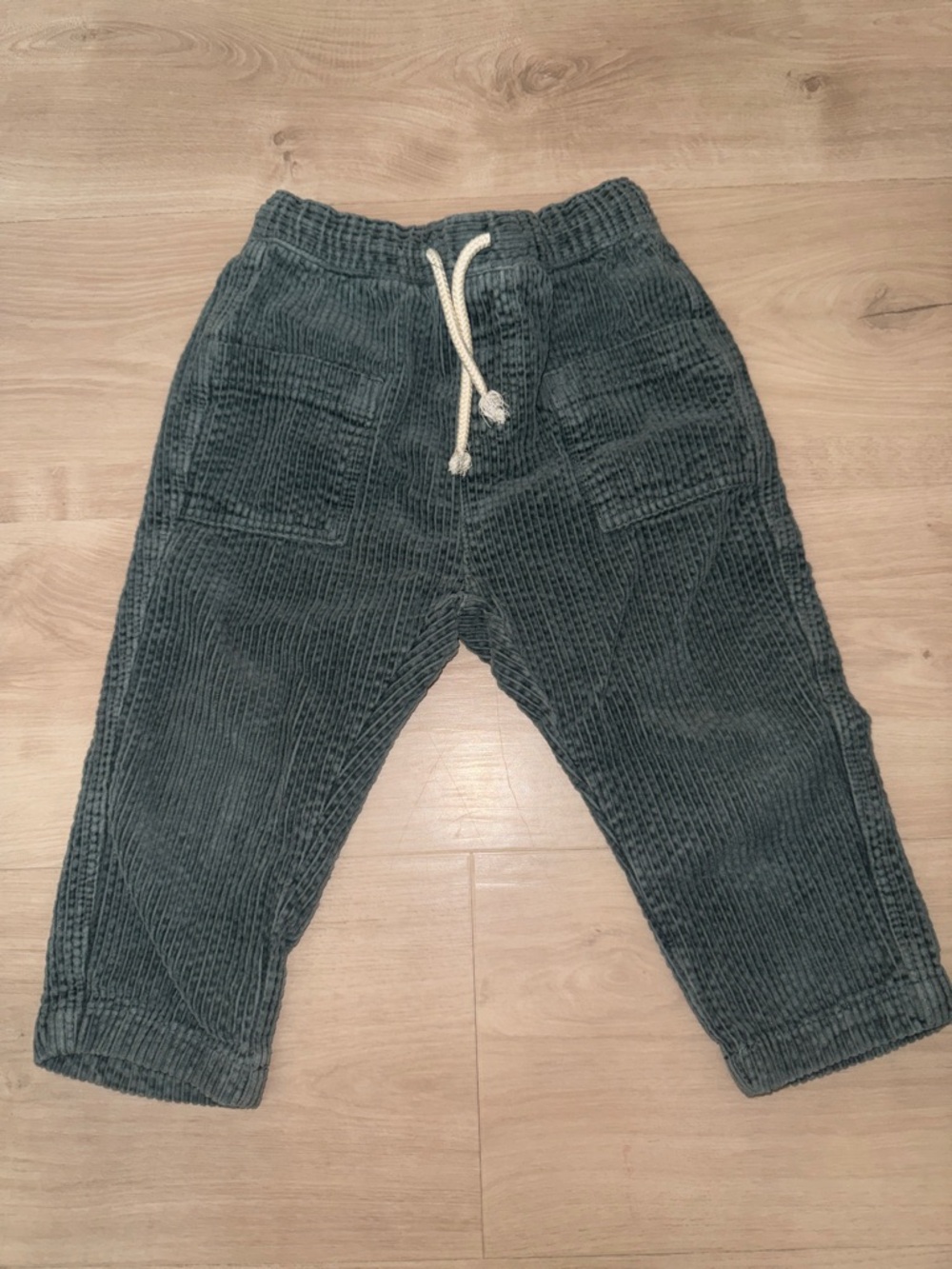 H&M Kids Corduroy Drawstring Pants - Green